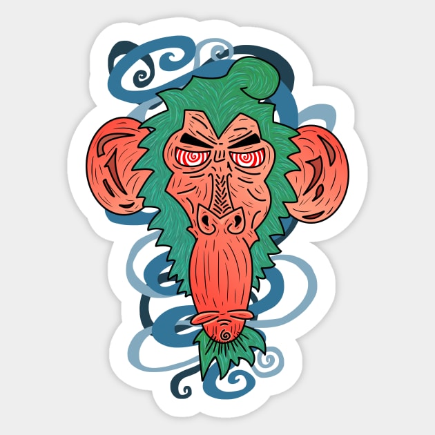 Waltzy the Pissed Chimpanzee Sticker by mm92